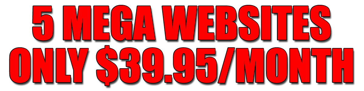 5 Mega Websites Only $39.95/Month